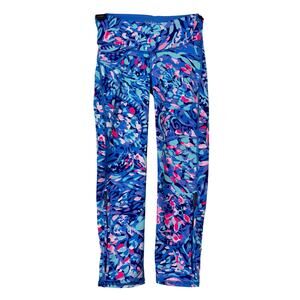 Lilly Pulitzer Luxletic Cropped Weekender Leggings Royal Purple Party Wave XXS
